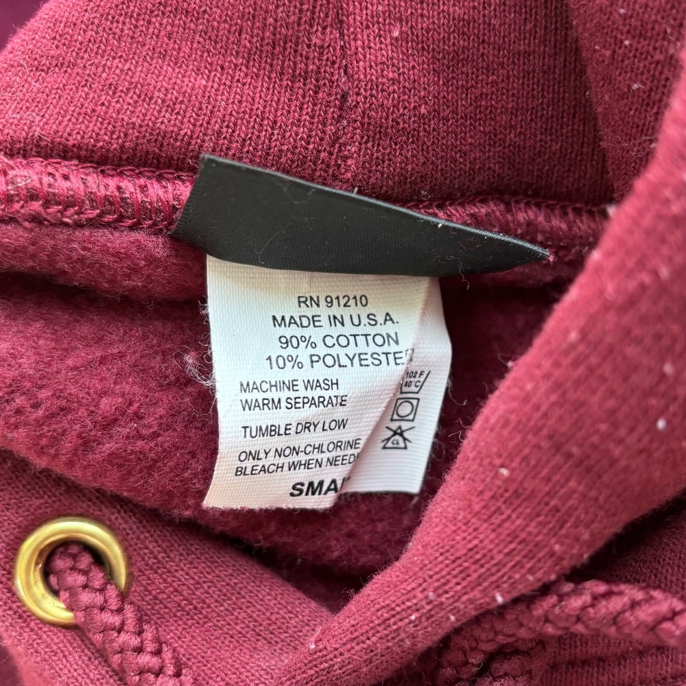 Camber Heavyweight Hoodie – Maroon (Size Small, Made in USA) - Picture 5 of 5